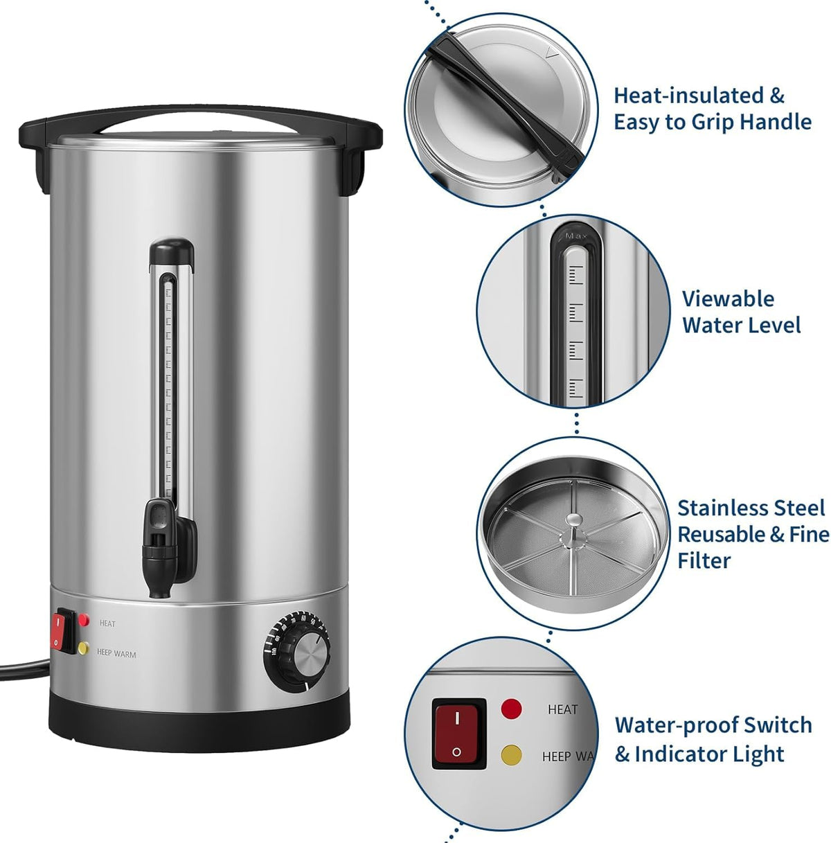 70 Cup Stainless Steel Commercial Coffee Urn B87357
