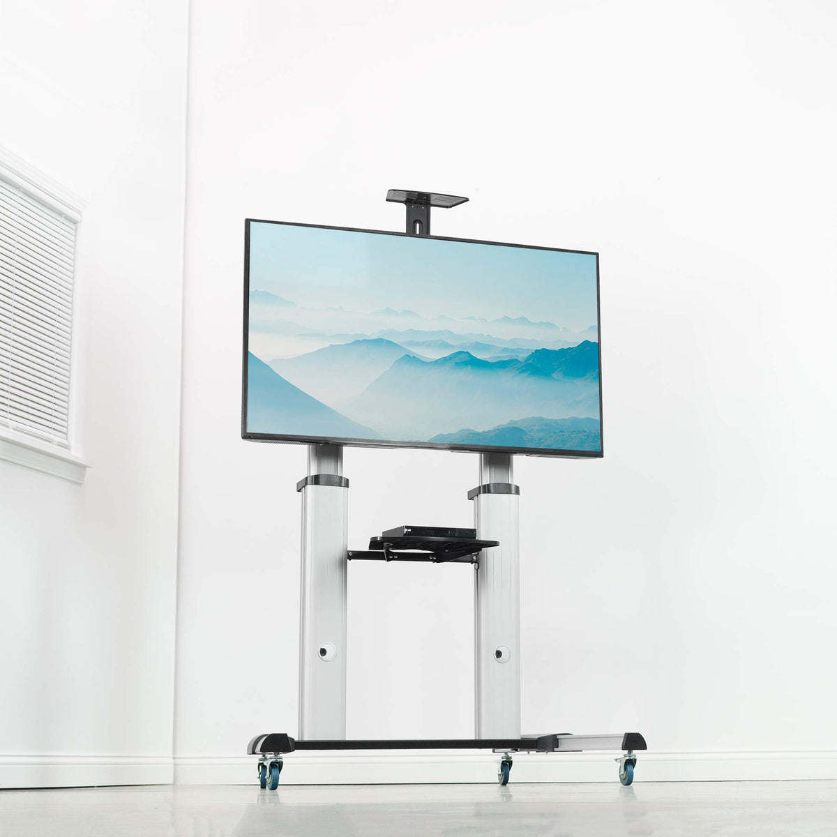 Adjustable Rolling Mobile TV Stand W781