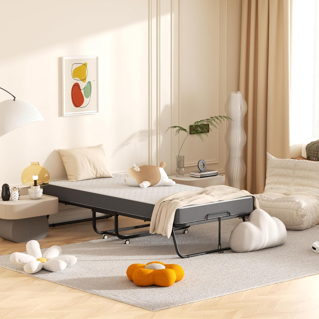 75” x 38” Folding Bed with 5" Memory Foam Mattress A622