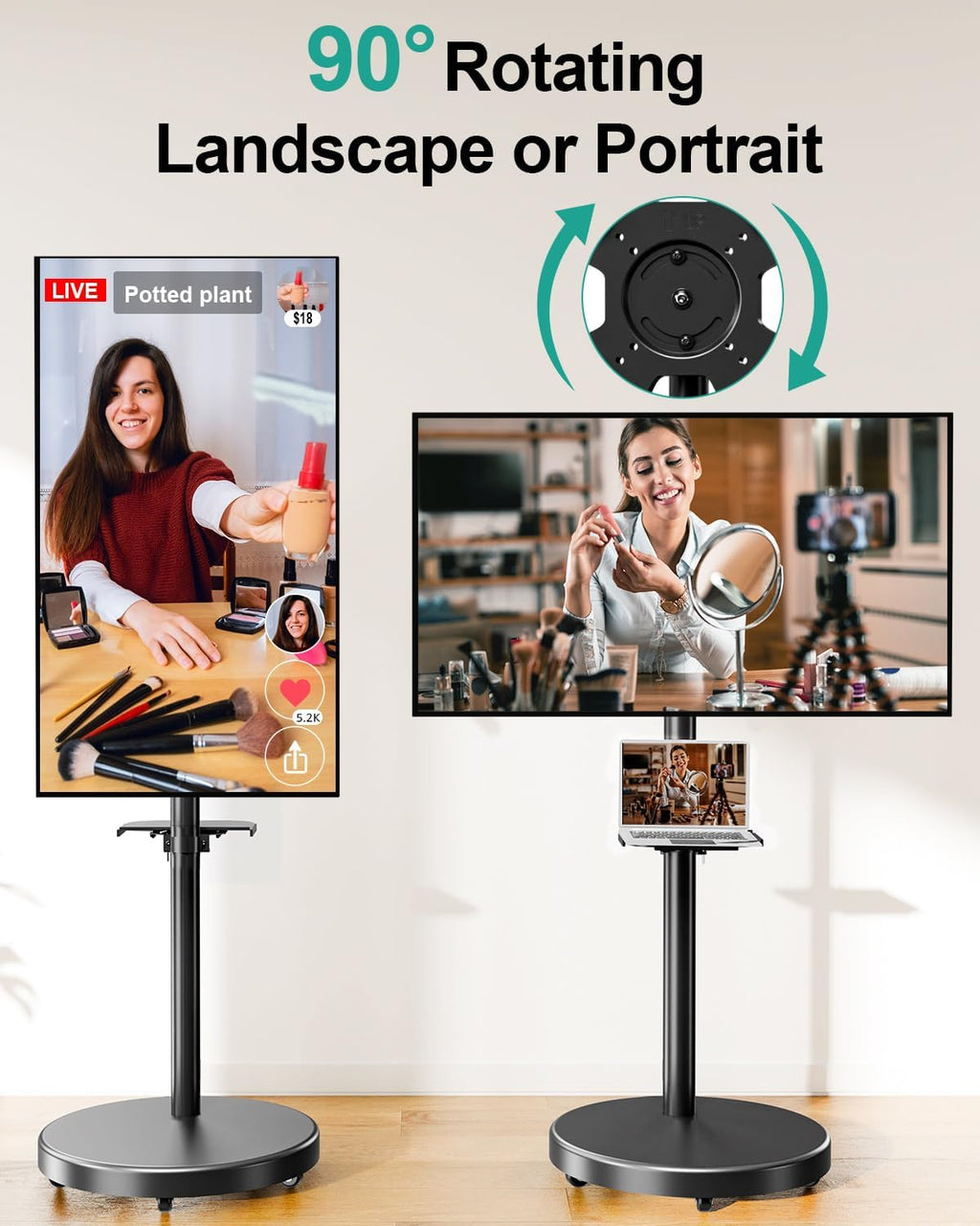 Rolling TV Stand for 26-65 inch Screens N573