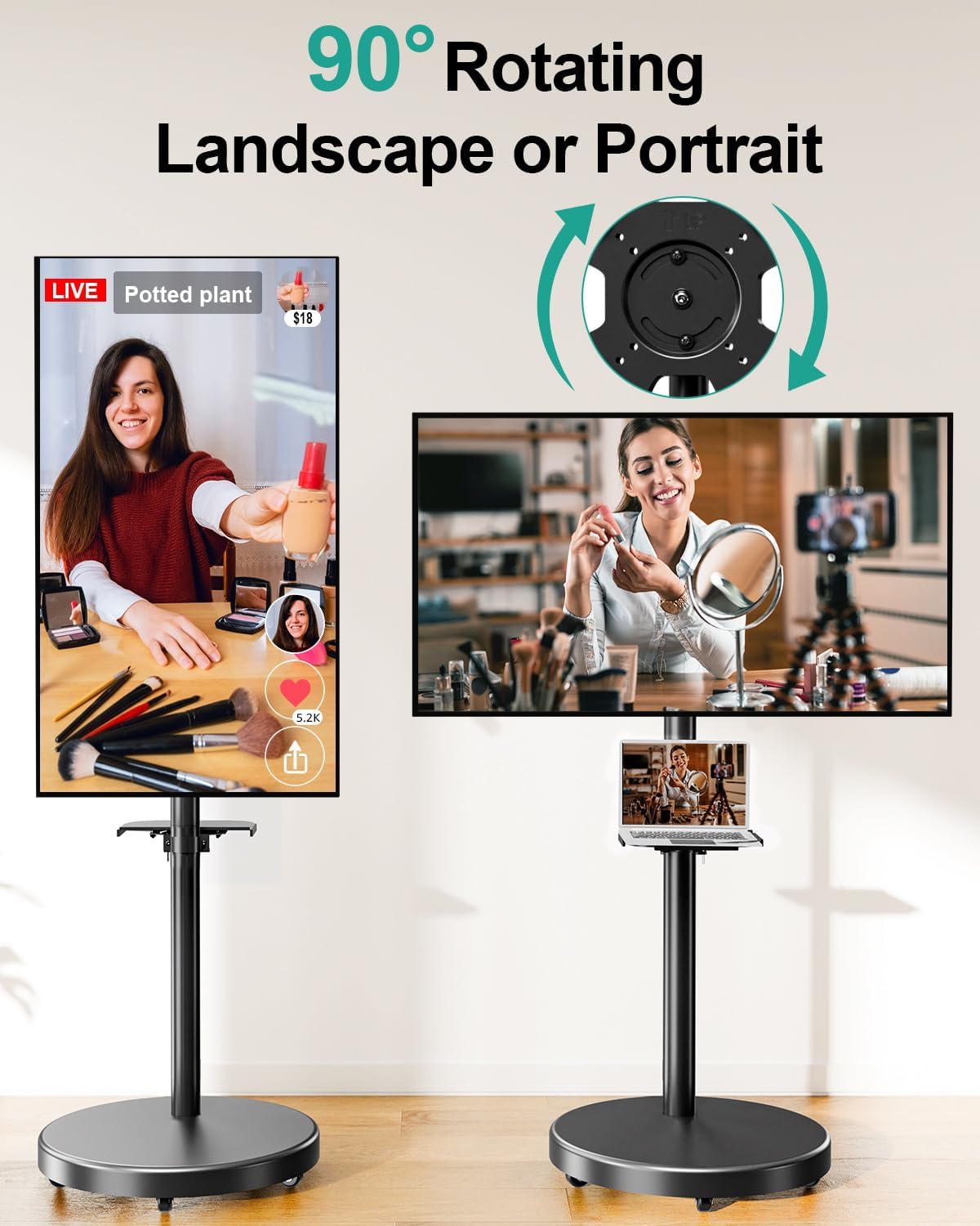 Rolling TV Stand for 26-65 inch Screens N573