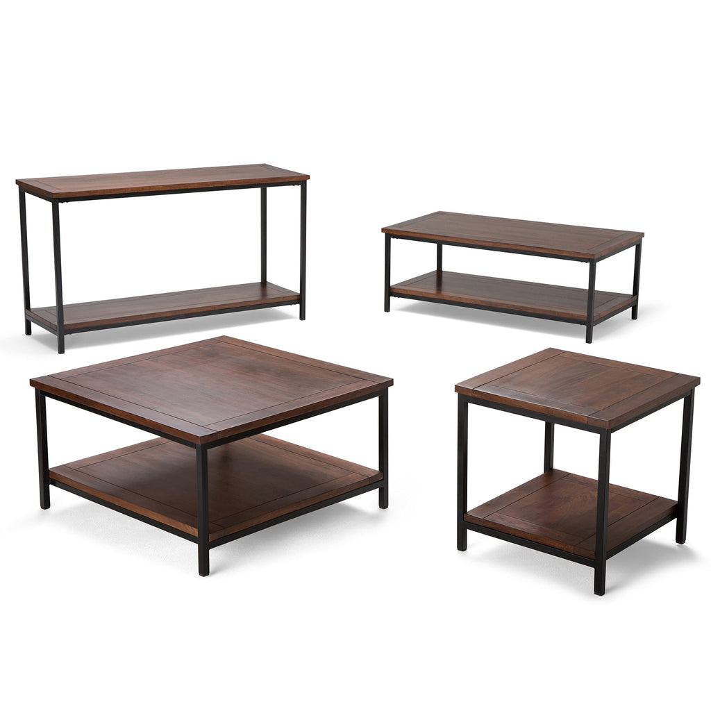48 inch Dark Cognac Brown Mango Wood Coffee Table C2710