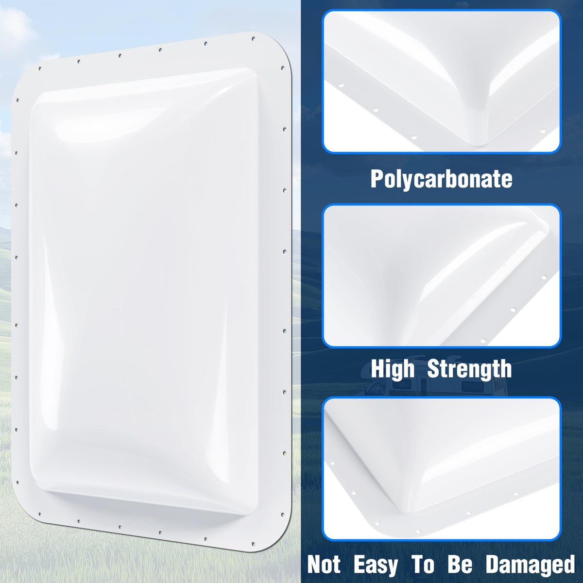 17-7/8" x 25-3/4" RV Skylight Replacement Cover M266