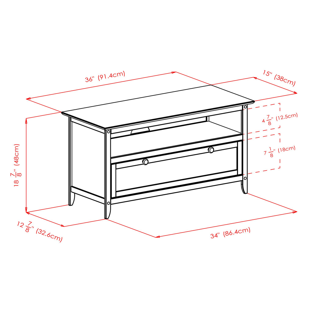 Espresso TV & Media Stand Z4684