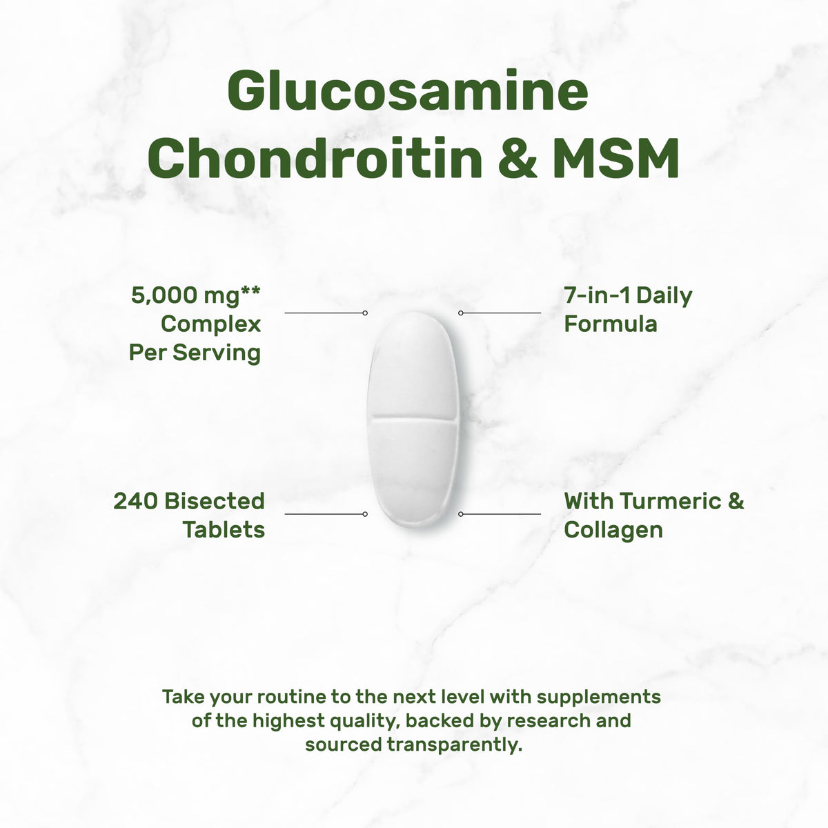 Glucosamine Chondroitin & MSM Complex 240 Tablets J72644