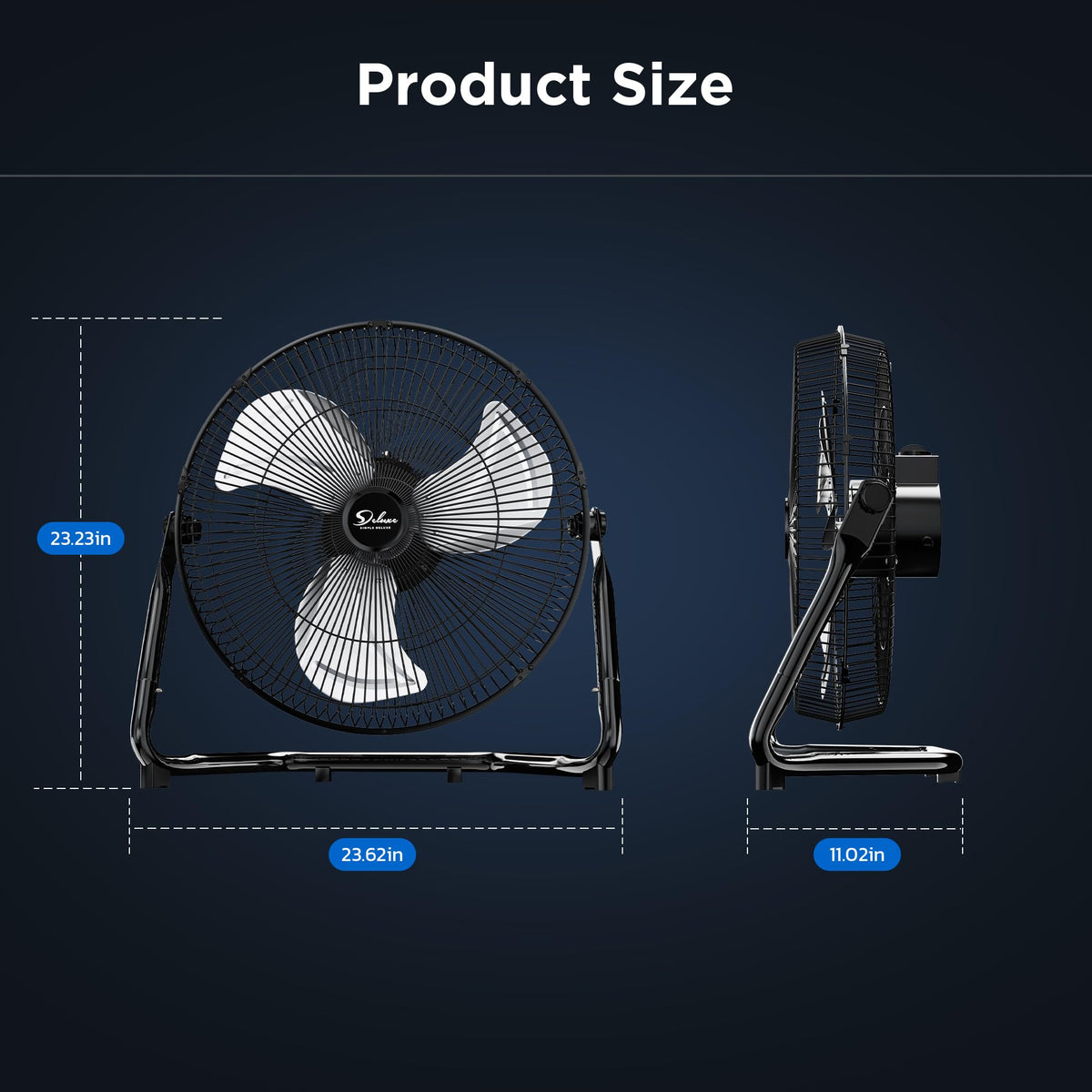 20-Inch 3-Speed High Velocity Industrial Floor Fan R65786
