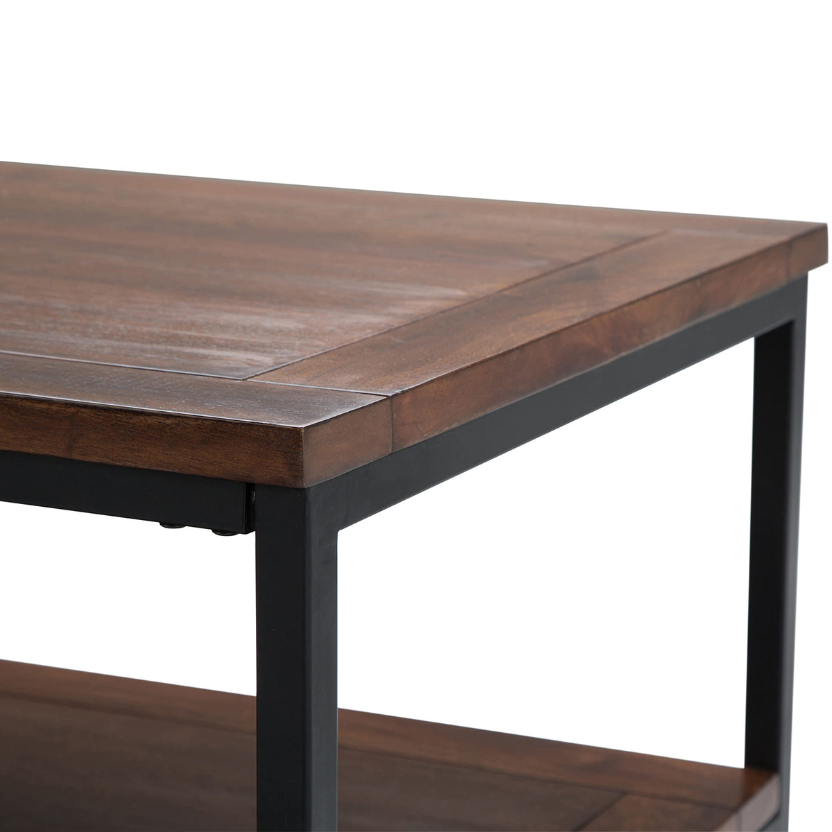 48 inch Dark Cognac Brown Mango Wood Coffee Table C2710