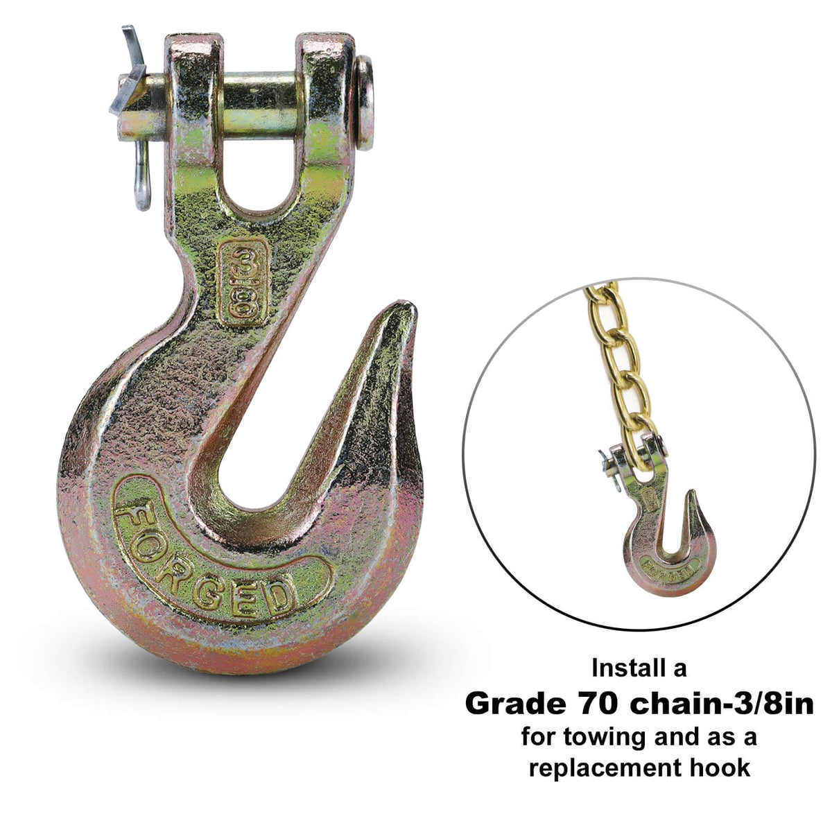 3/8 Heavy Duty Clevis Grab Hook 4 Pack X561