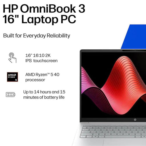16" 2K Touchscreen Laptop AMD Ryzen 5 8GB RAM 512GB SSD Windows 11 T145