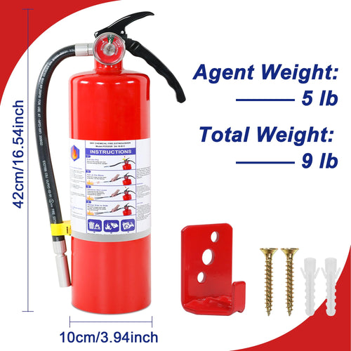 1 Pack 5lb ABC Dry Chemical Fire Extinguisher E511