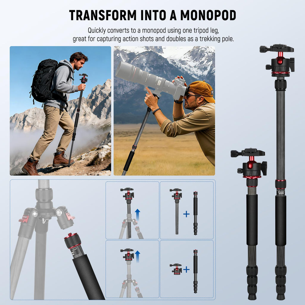 Carbon Fiber Travel Tripod Monopod N9892