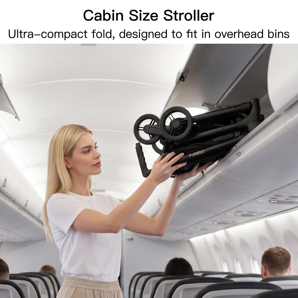 Ultra Compact Lightweight 9.9 lbs Black Travel Stroller V138