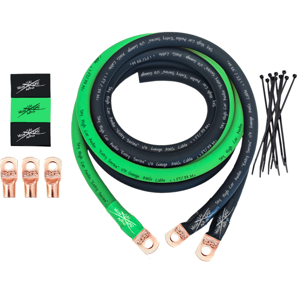 1/0 & 4 Gauge CCA Power Wire Alternator Battery Ground Wiring Kit L4674