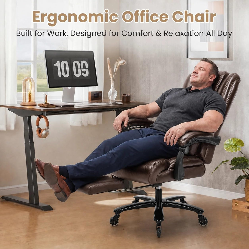 Big and Tall Office Chair with Footrest T189984