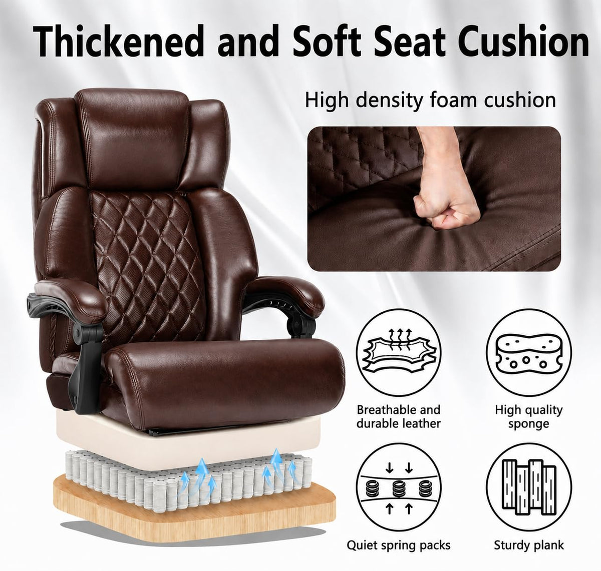 Big and Tall Office Chair with Footrest T189984