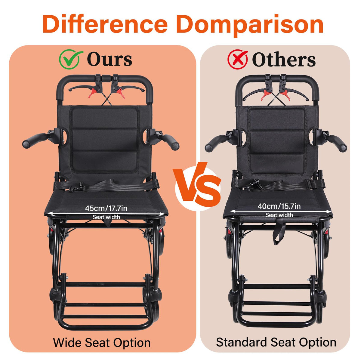 Lightweight Foldable Transport Wheelchair V273892