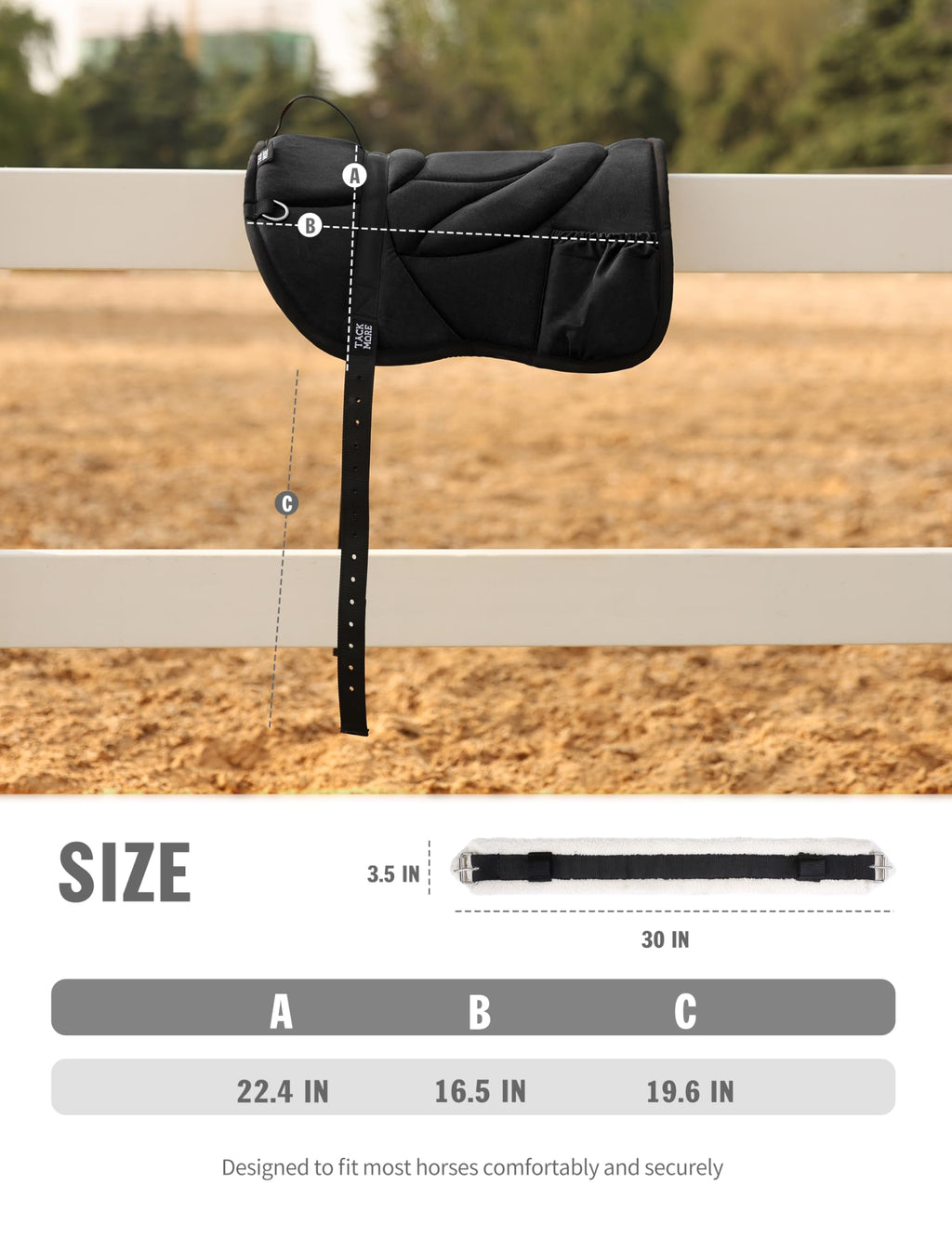 Western Bareback Pad with Girth C4498
