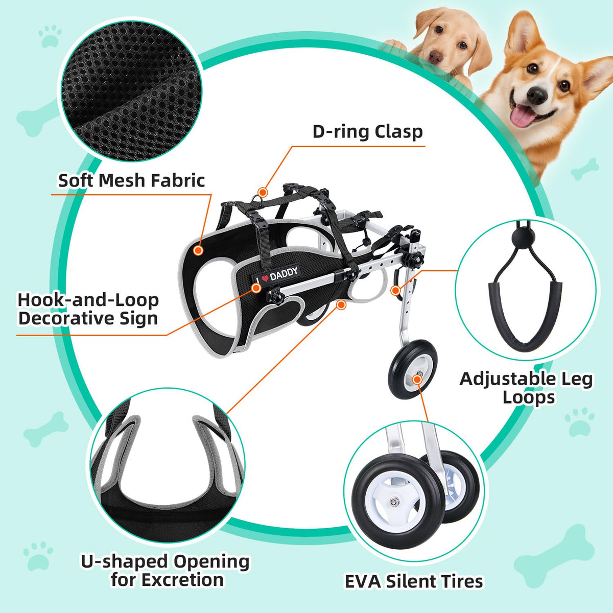 Dog Wheelchair for Back Legs L205858