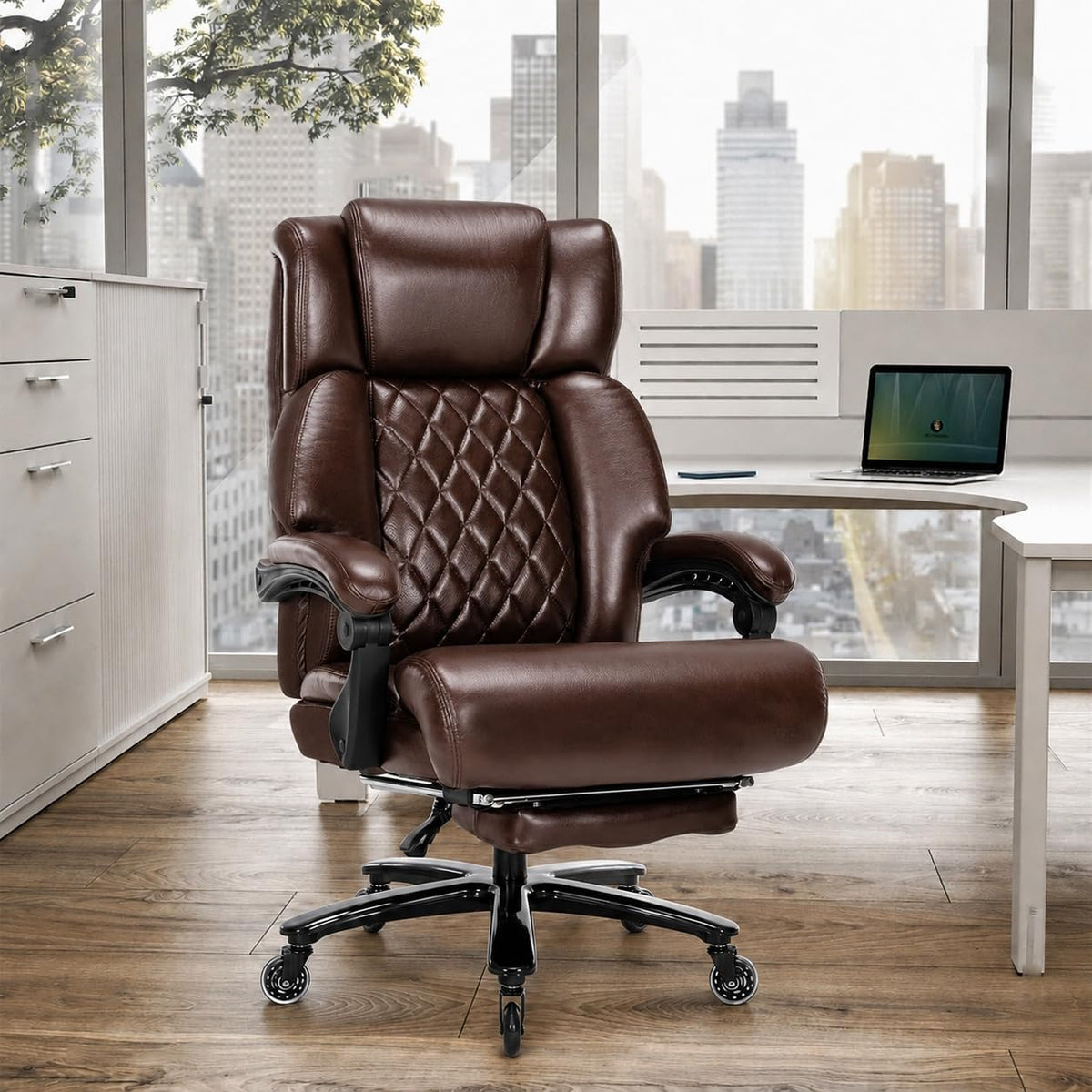 Big and Tall Office Chair with Footrest T189984