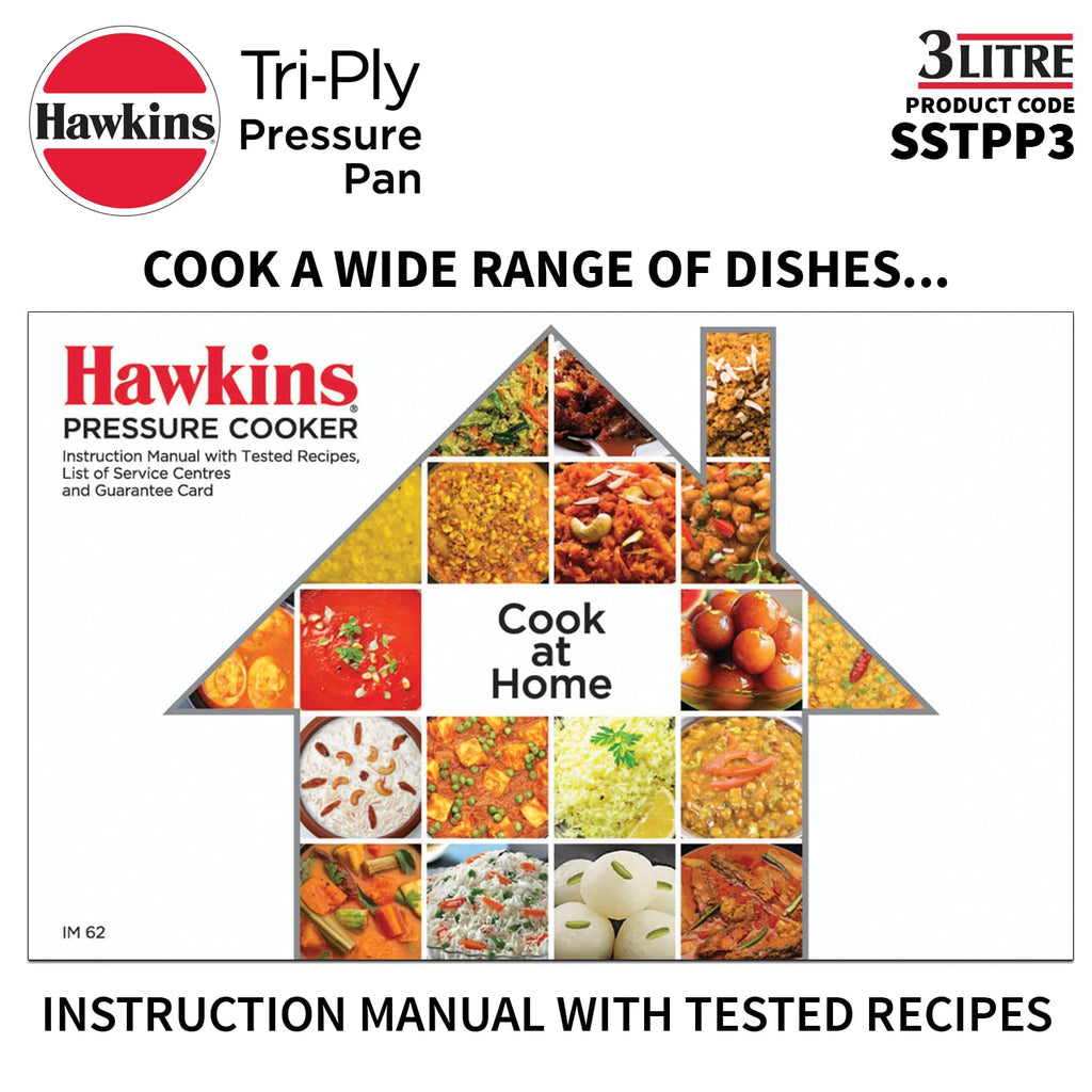 3 Litre Tri-Ply Stainless Steel Pressure Cooker J7766