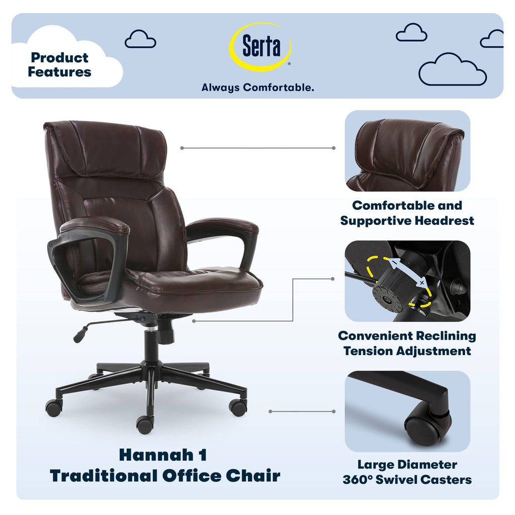 Leather Office Chair with Lumbar Support Q7397