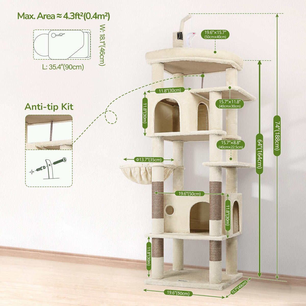 Cat Tree for Large Adult Cats F112