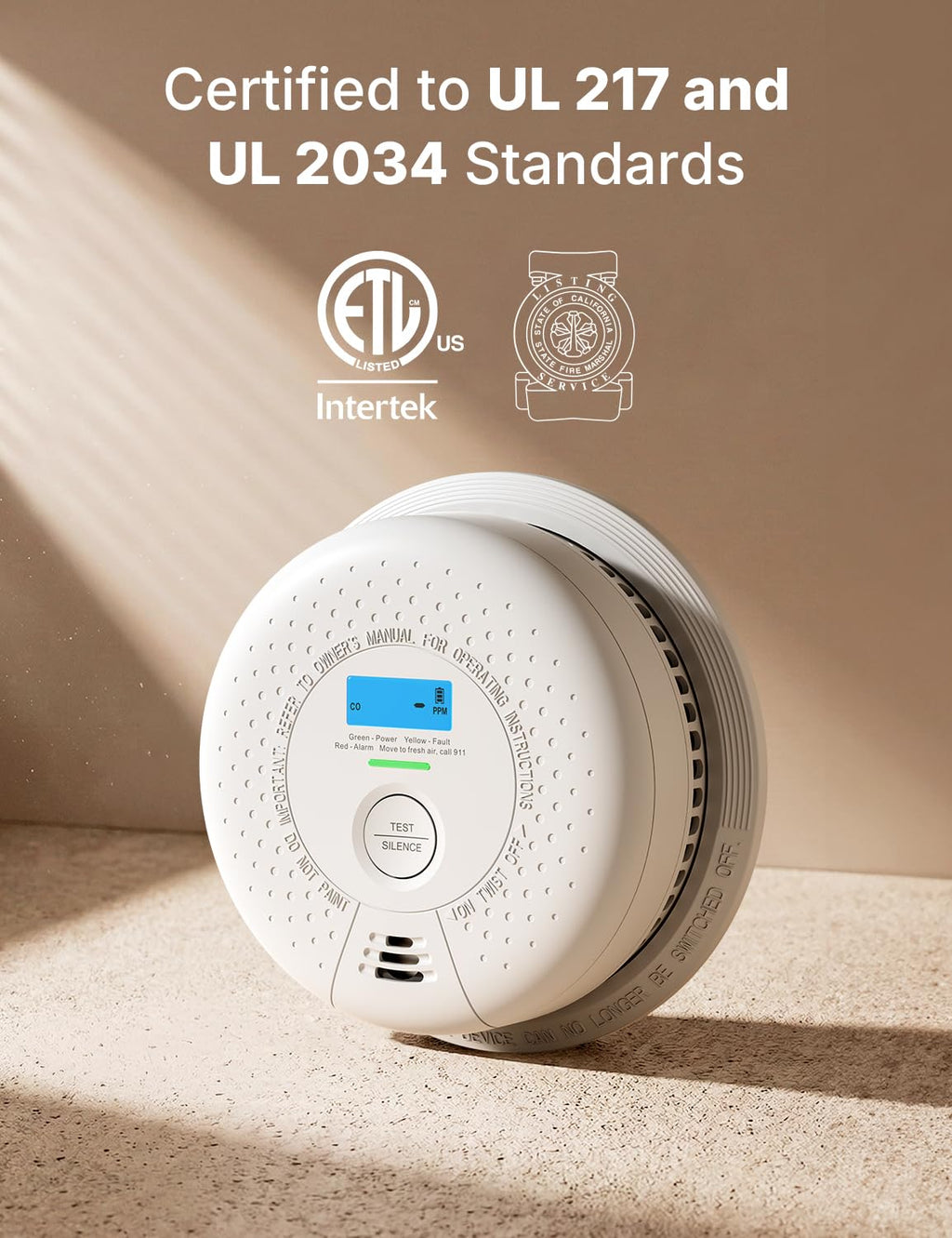 Wireless Interconnected Combination Smoke & CO Alarm U751