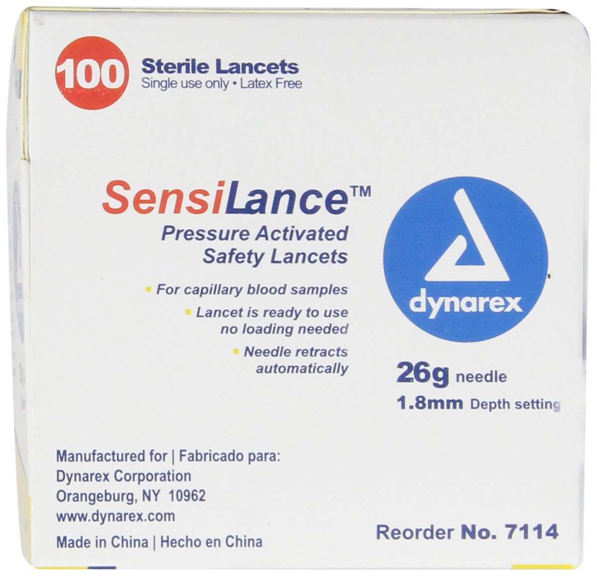 26 Gauge Sterile Safety Lancets 100 Count A859