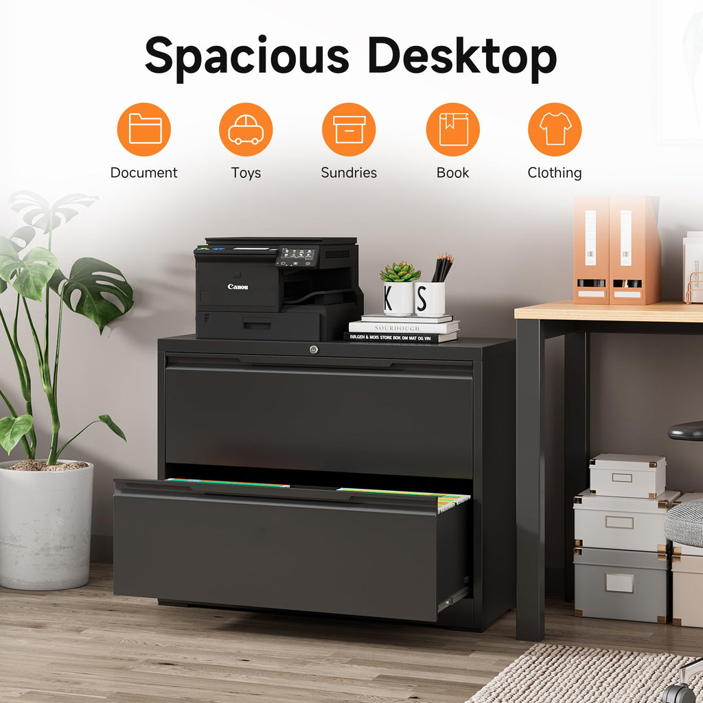 Metal File Cabinet with Lock, 2 Drawer Z8021