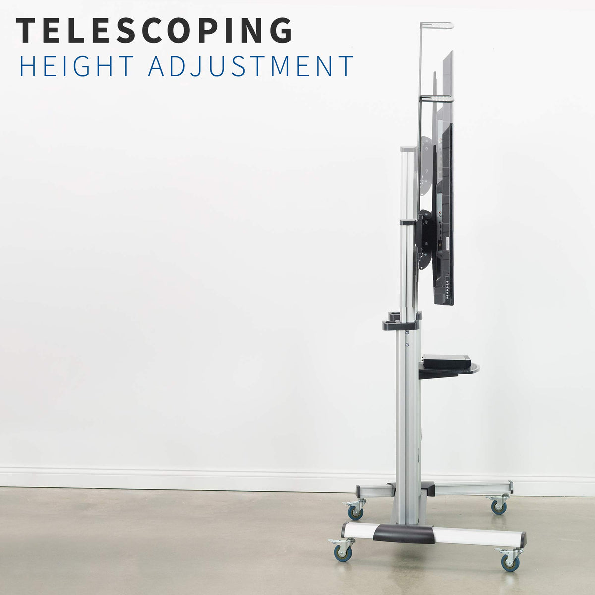 Adjustable Rolling Mobile TV Stand W781