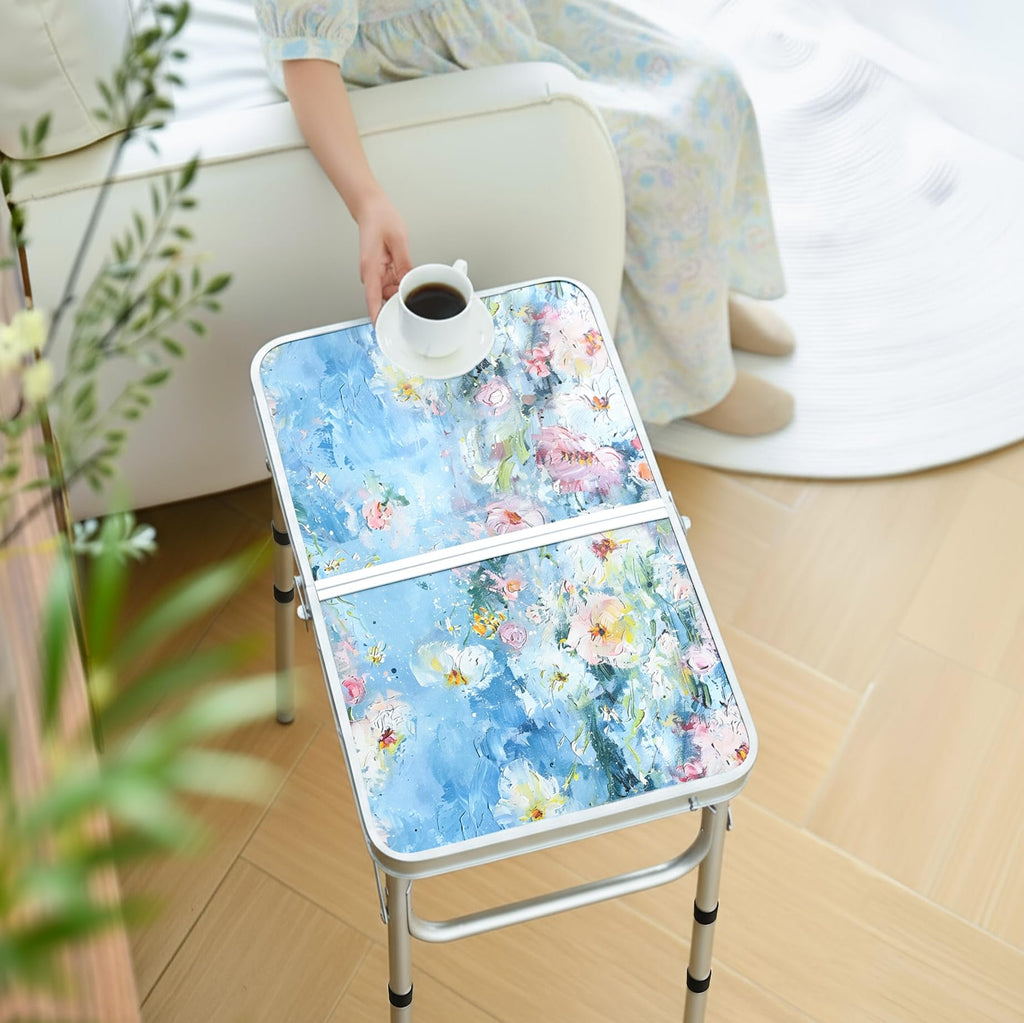 Portable 3 Adjustable Height Folding Outdoor Side Table A349
