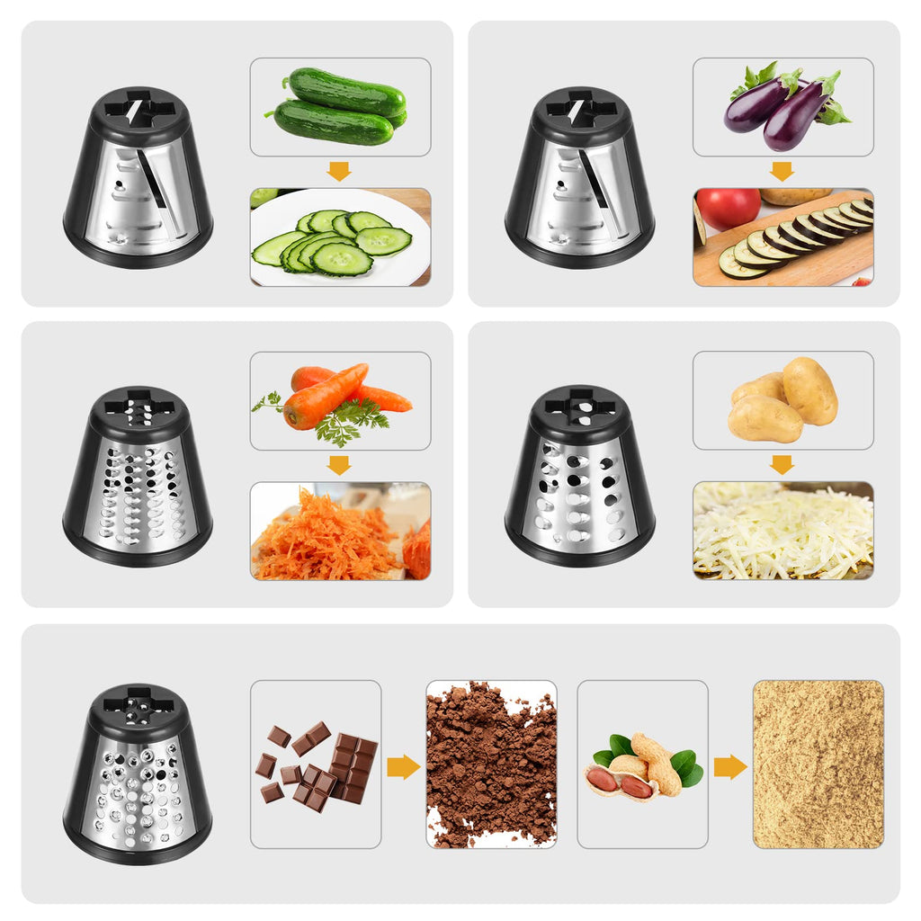 Electric Vegetable Cutter 500 W with 5 Cutting Drums X22961