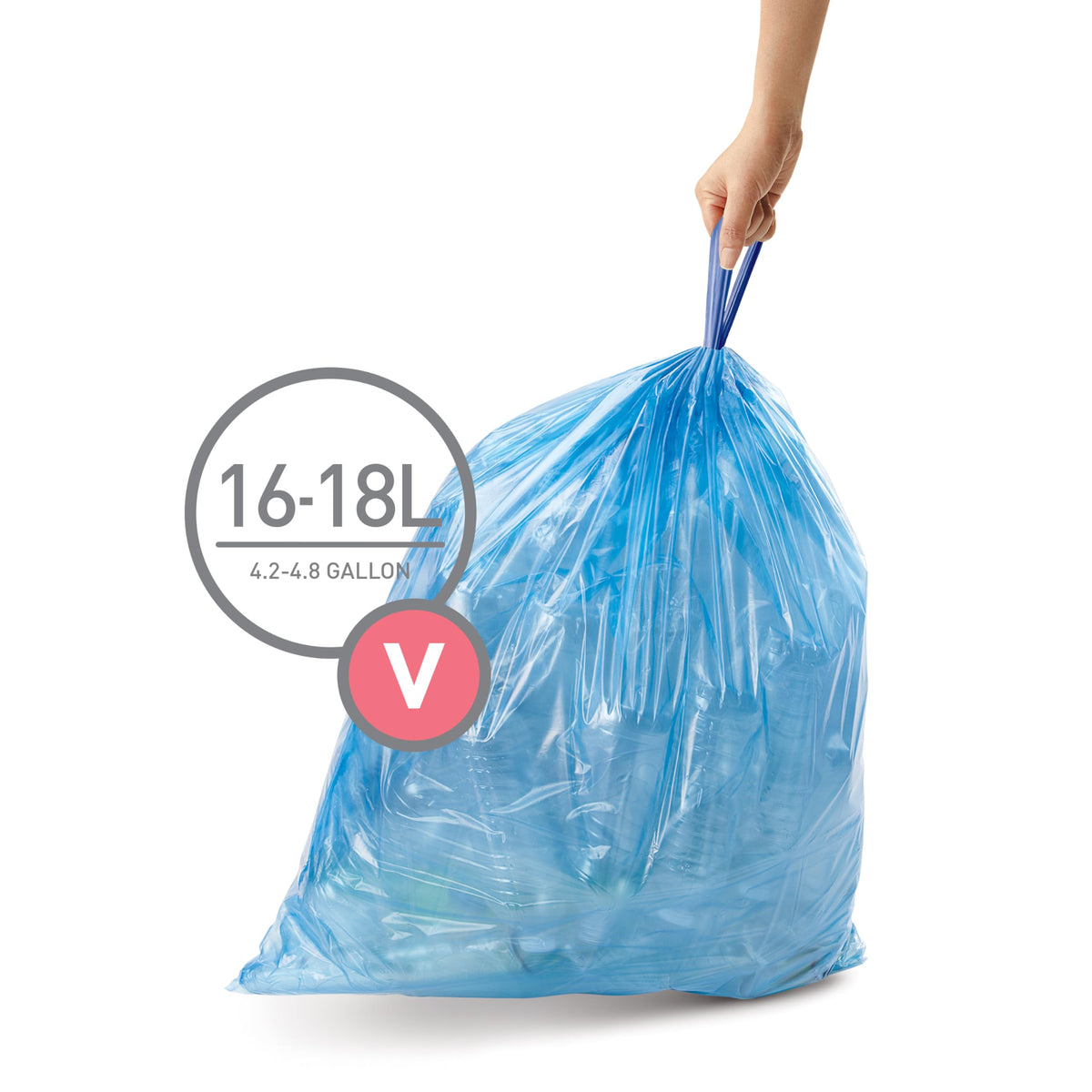 60 Count Drawstring Kitchen Trash Bags U557