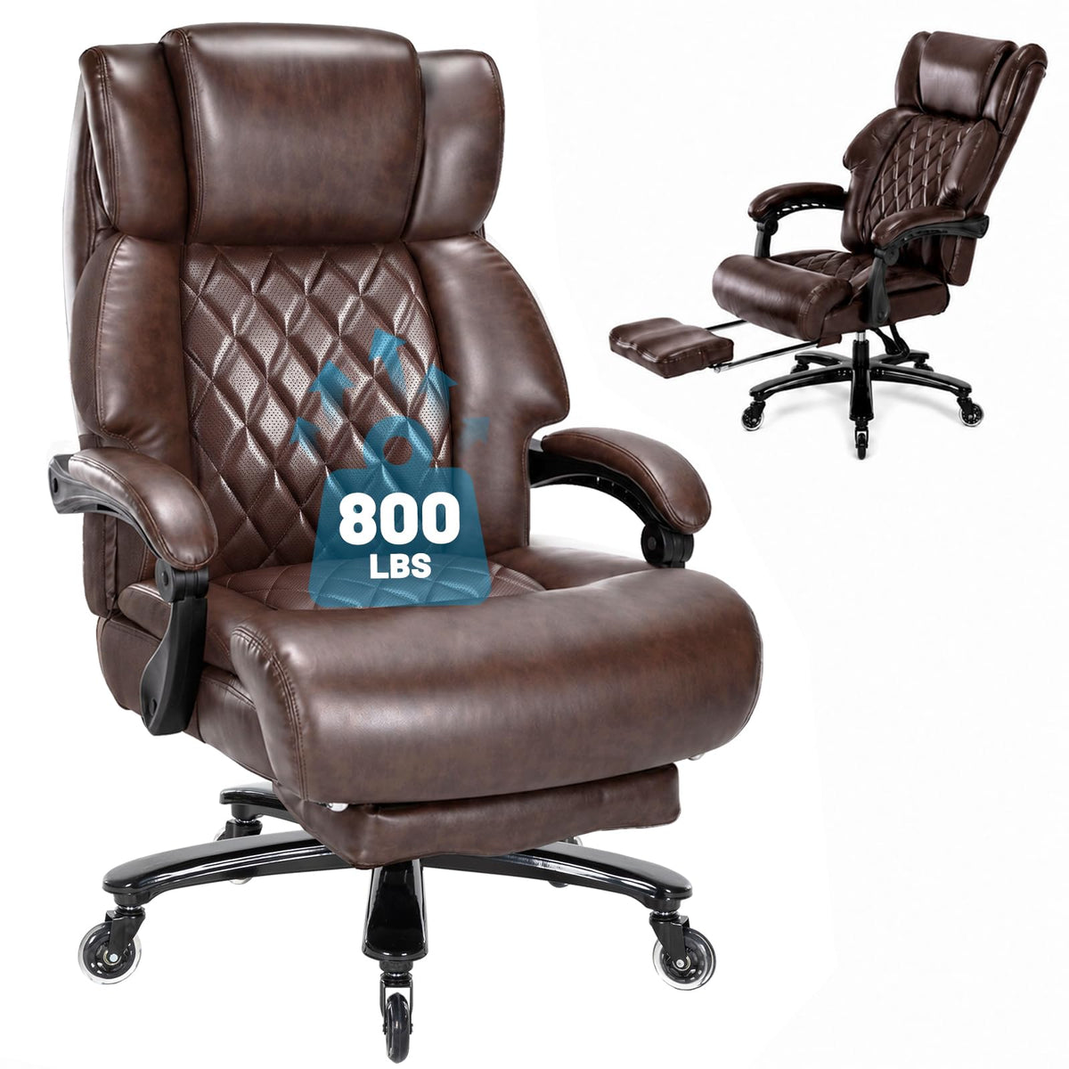 Big and Tall Office Chair with Footrest T189984