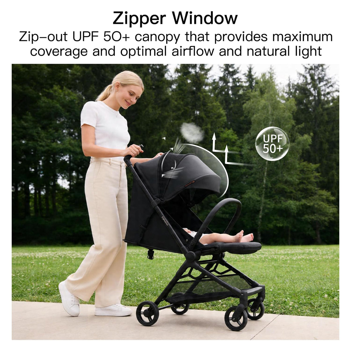 Ultra Compact Lightweight 9.9 lbs Black Travel Stroller V138