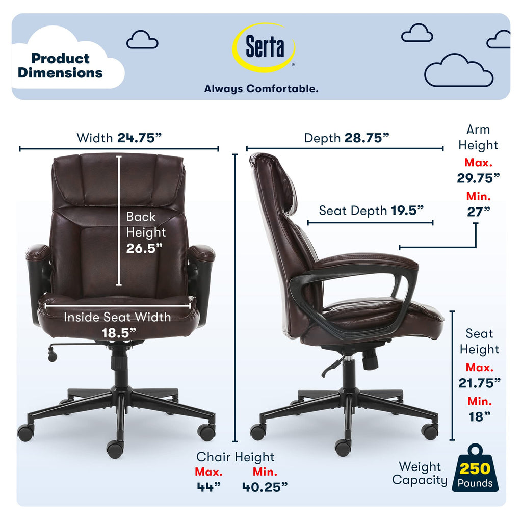 Leather Office Chair with Lumbar Support Q7397