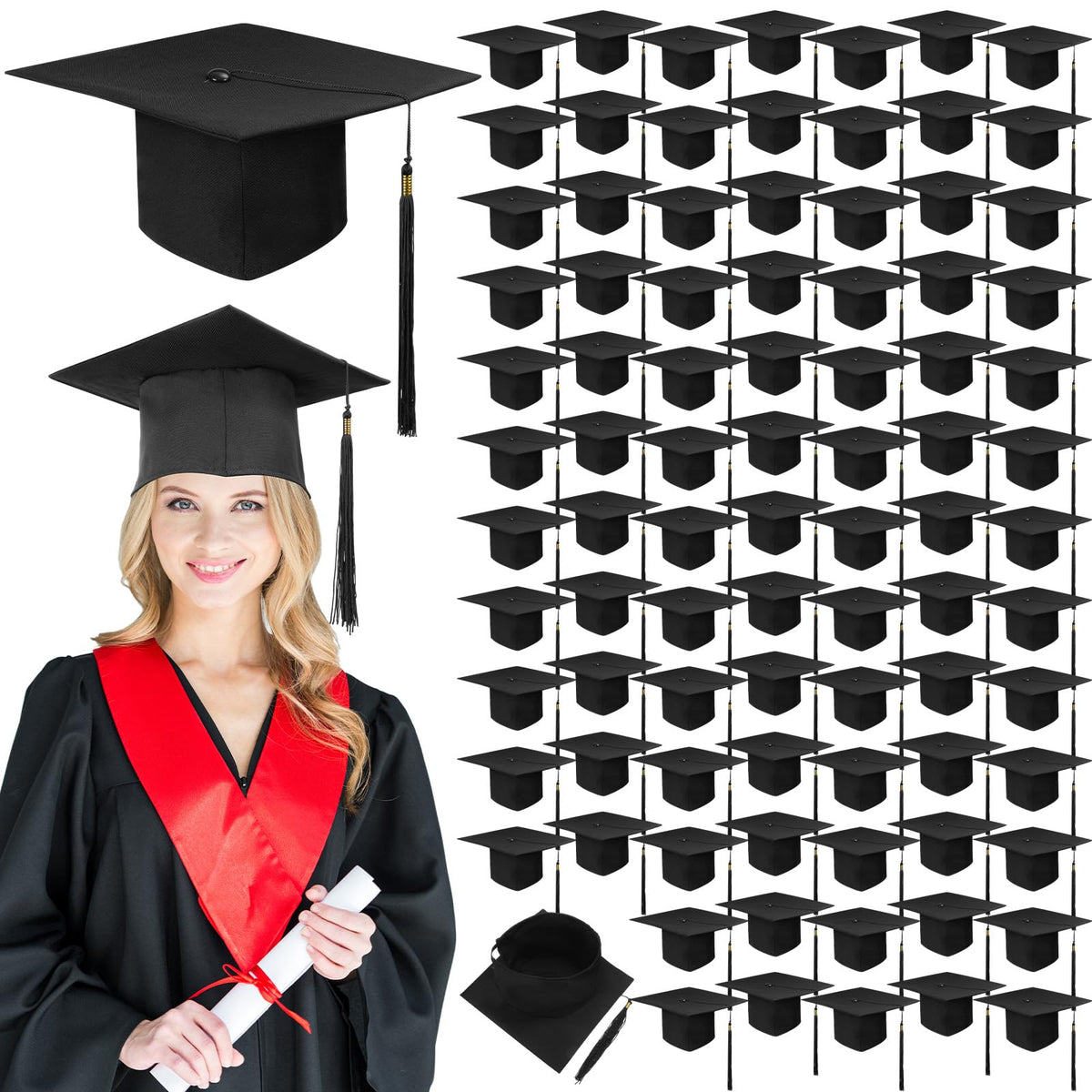 Graduation Cap Bulk Halloween Costume Accessory B92480