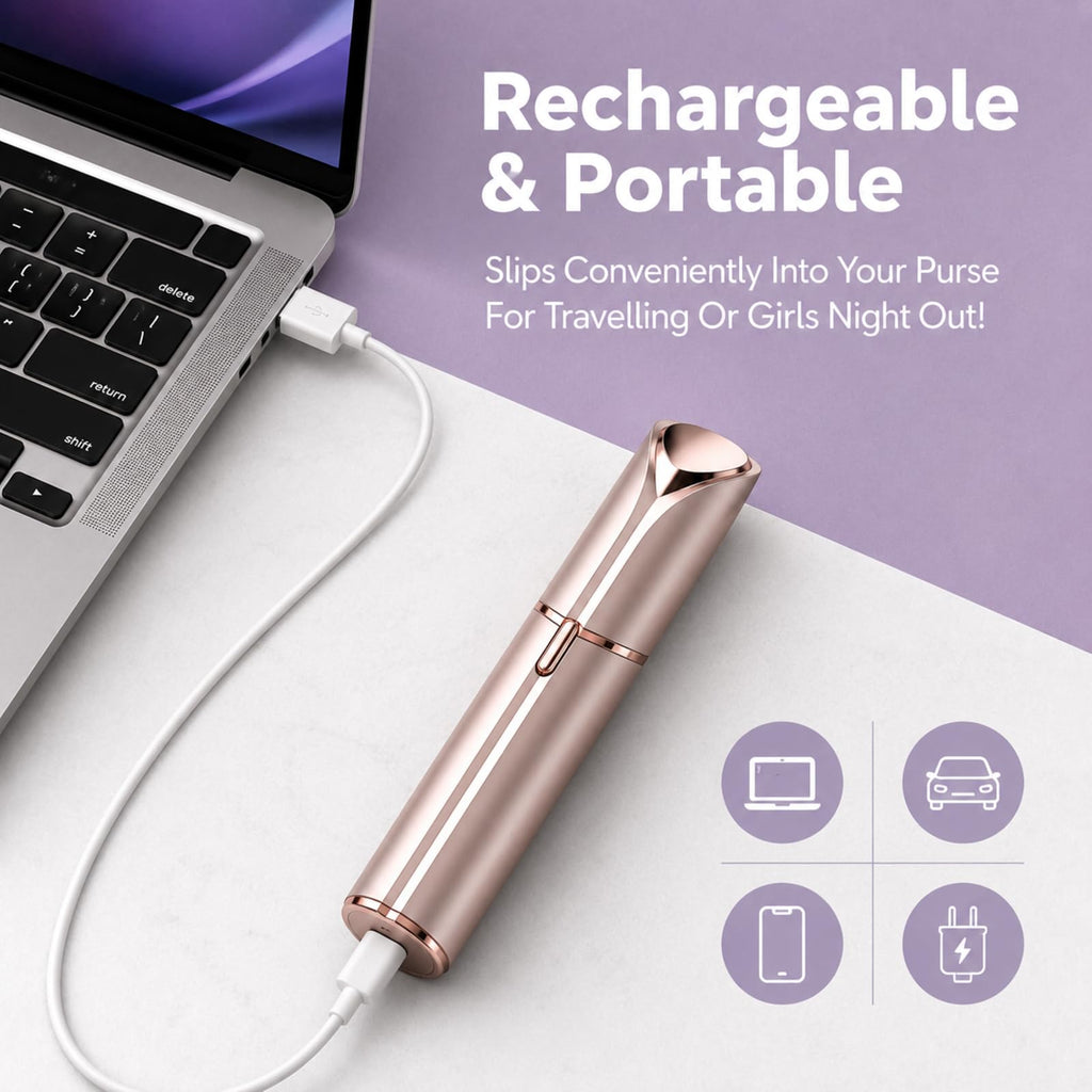 Facial Hair Remover Mini Portable Electric Razor Shaver T284897