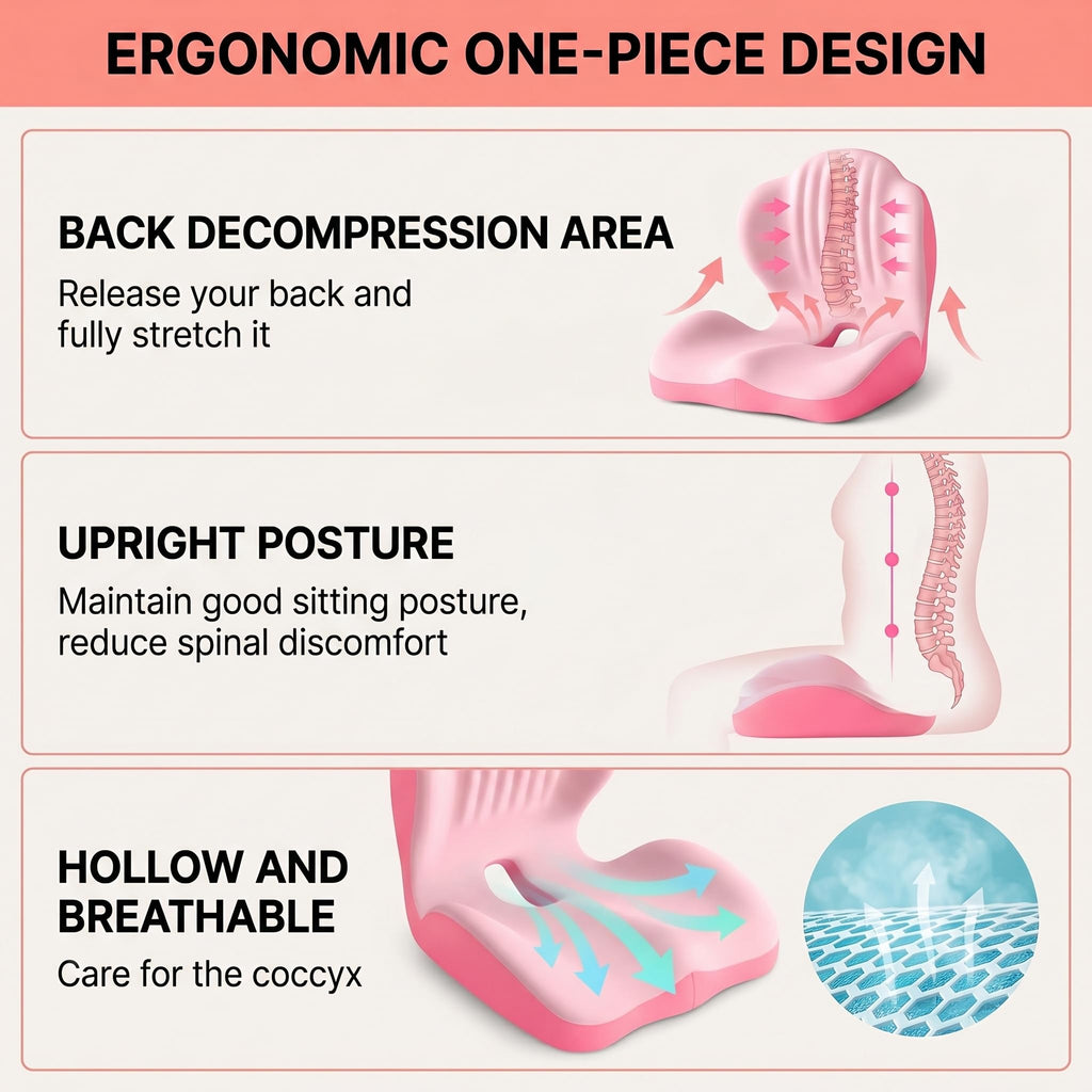 Ergonomic Lumbar & Seat Support Cushion B84889