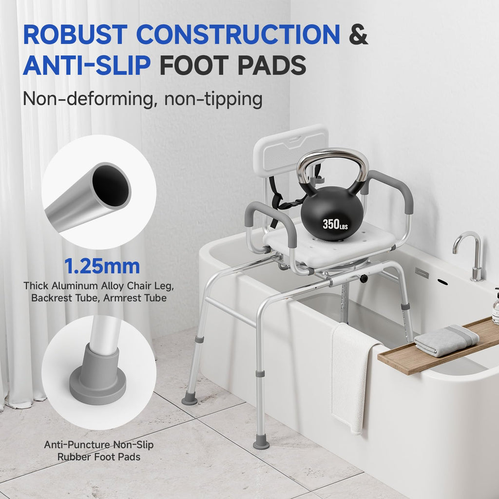 Sliding Shower Chair with Swivel Seat H873