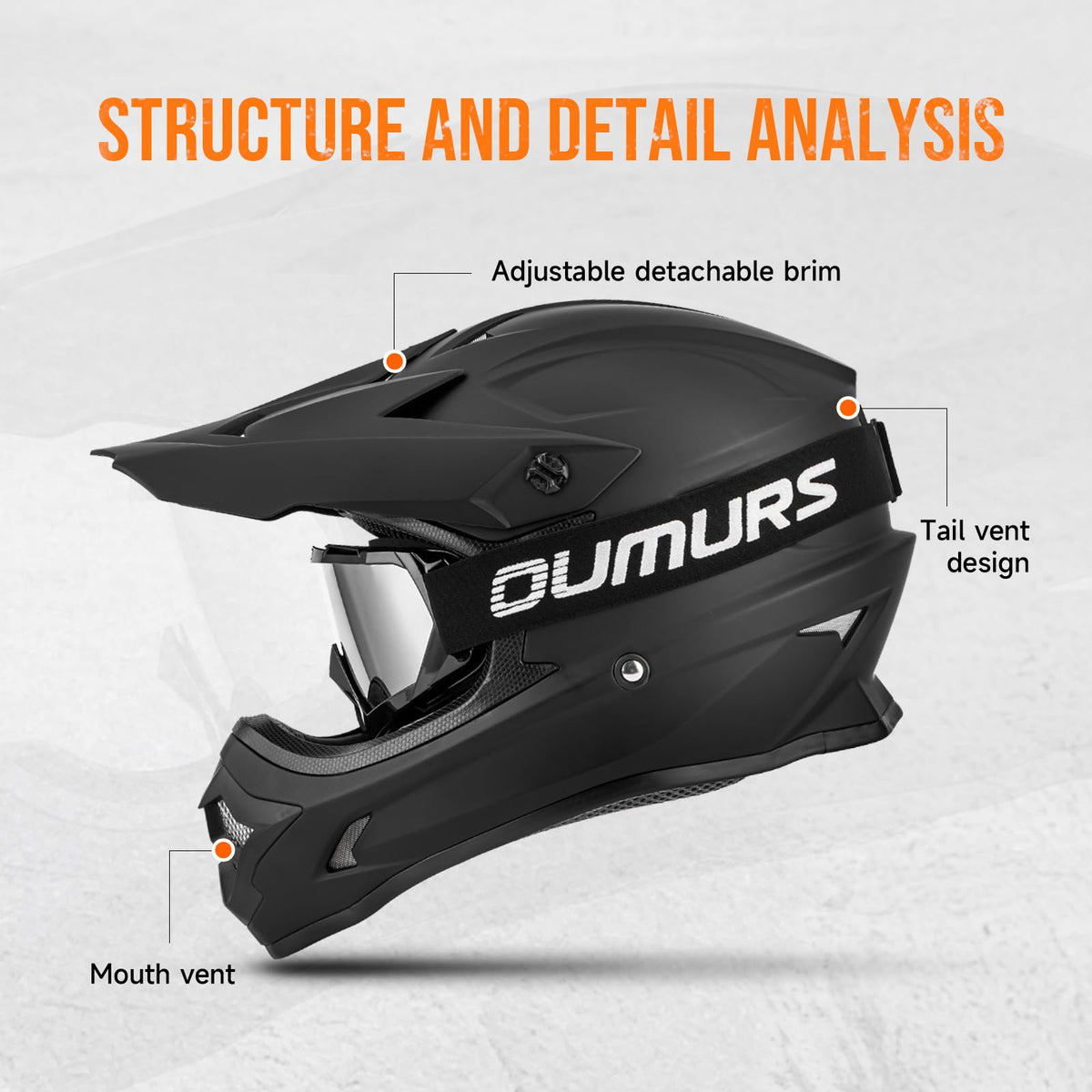 Adult ATV Dirt Bike Helmet with Goggles Gloves & Mask N106