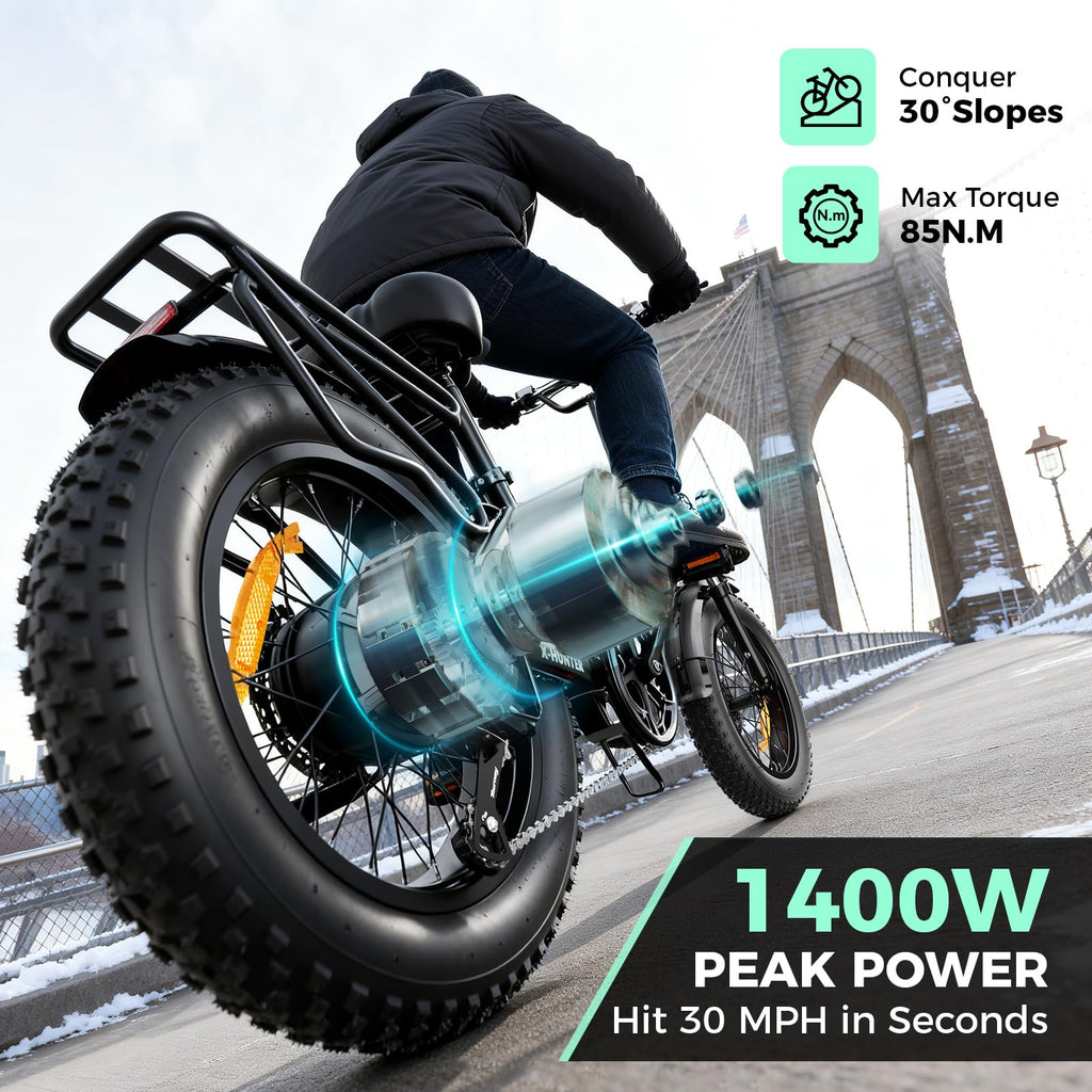 1400W Peak 20'' Fat Tire Foldable Electric Bike G7208