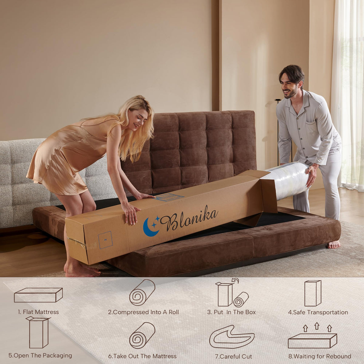 Full Size 12 Inch Memory Foam Pocket Spring Medium Firm Mattress Z8139