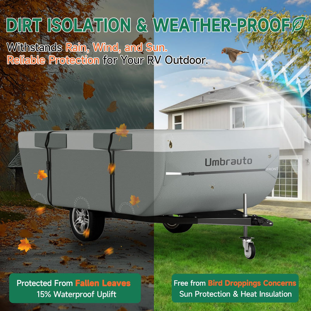 14-16ft Waterproof Breathable Ripstop Pop Up Camper Cover E3271