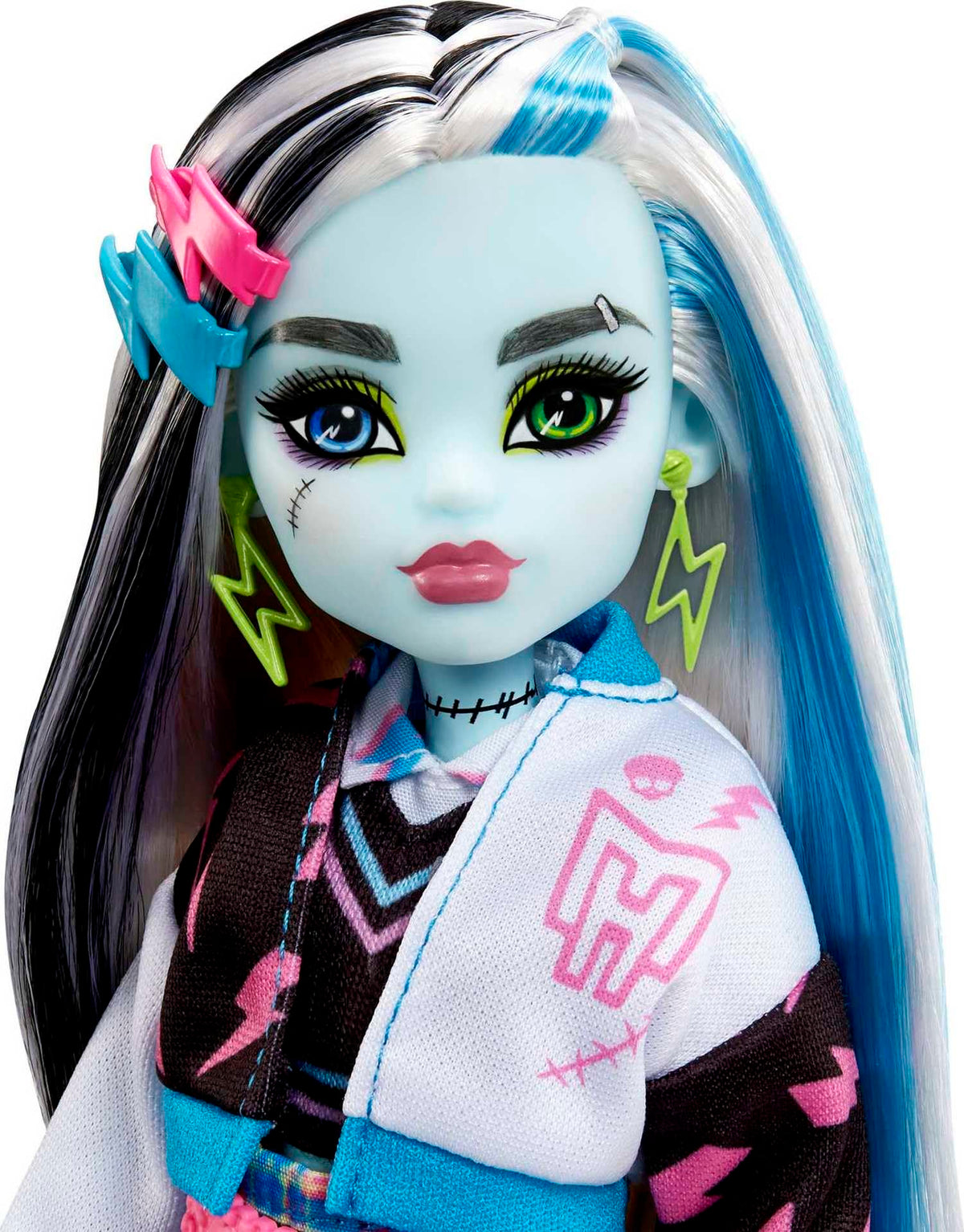 Monster High Doll with Blue & Black Streaked Hair J4587
