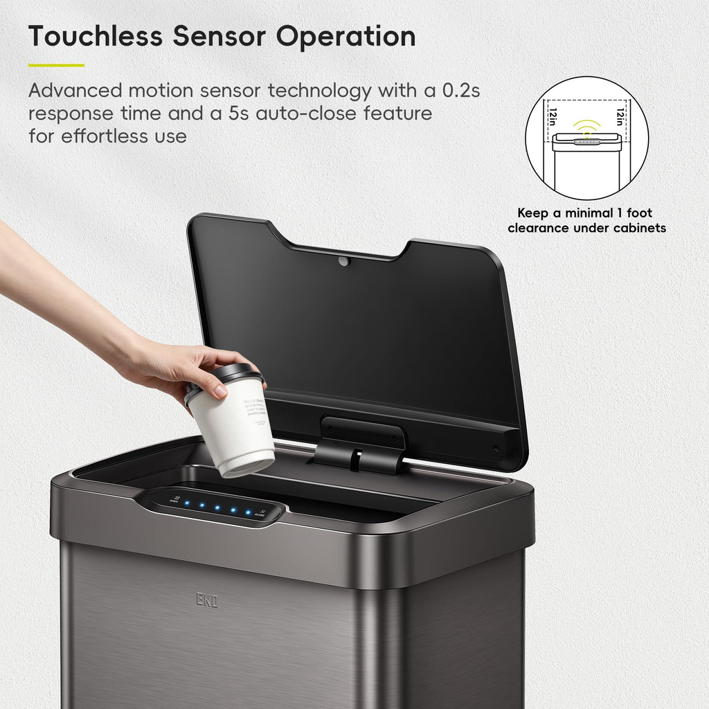 13.2 Gal Stainless Steel Motion Sensor Trash Can Z703