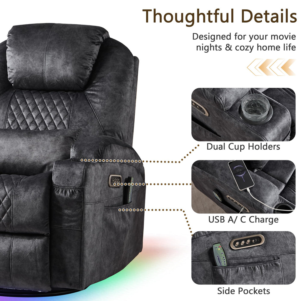 Power Swivel Rocker Recliner Chair V7146