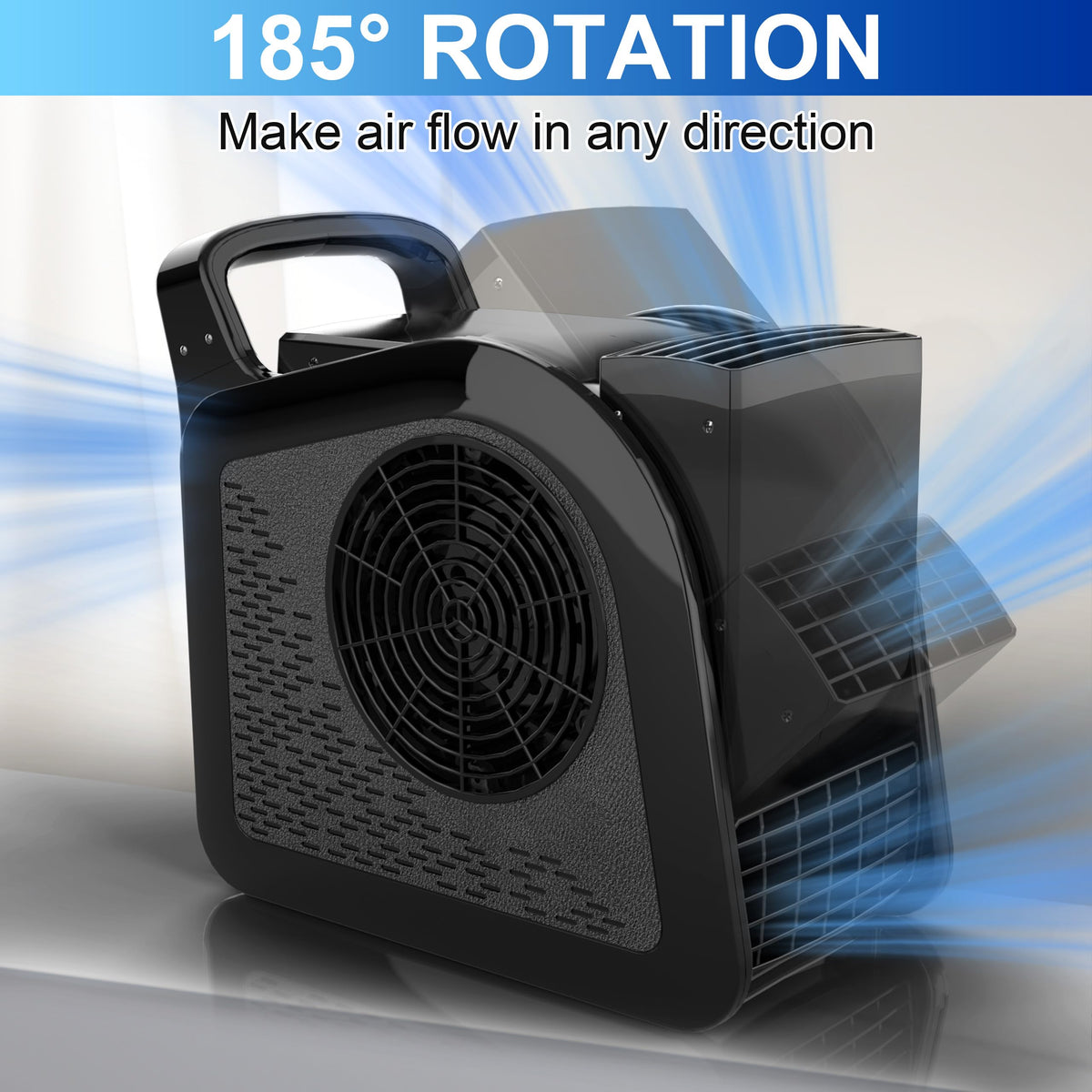 Portable High Velocity Floor Fan with 3 Speeds, Black V11838
