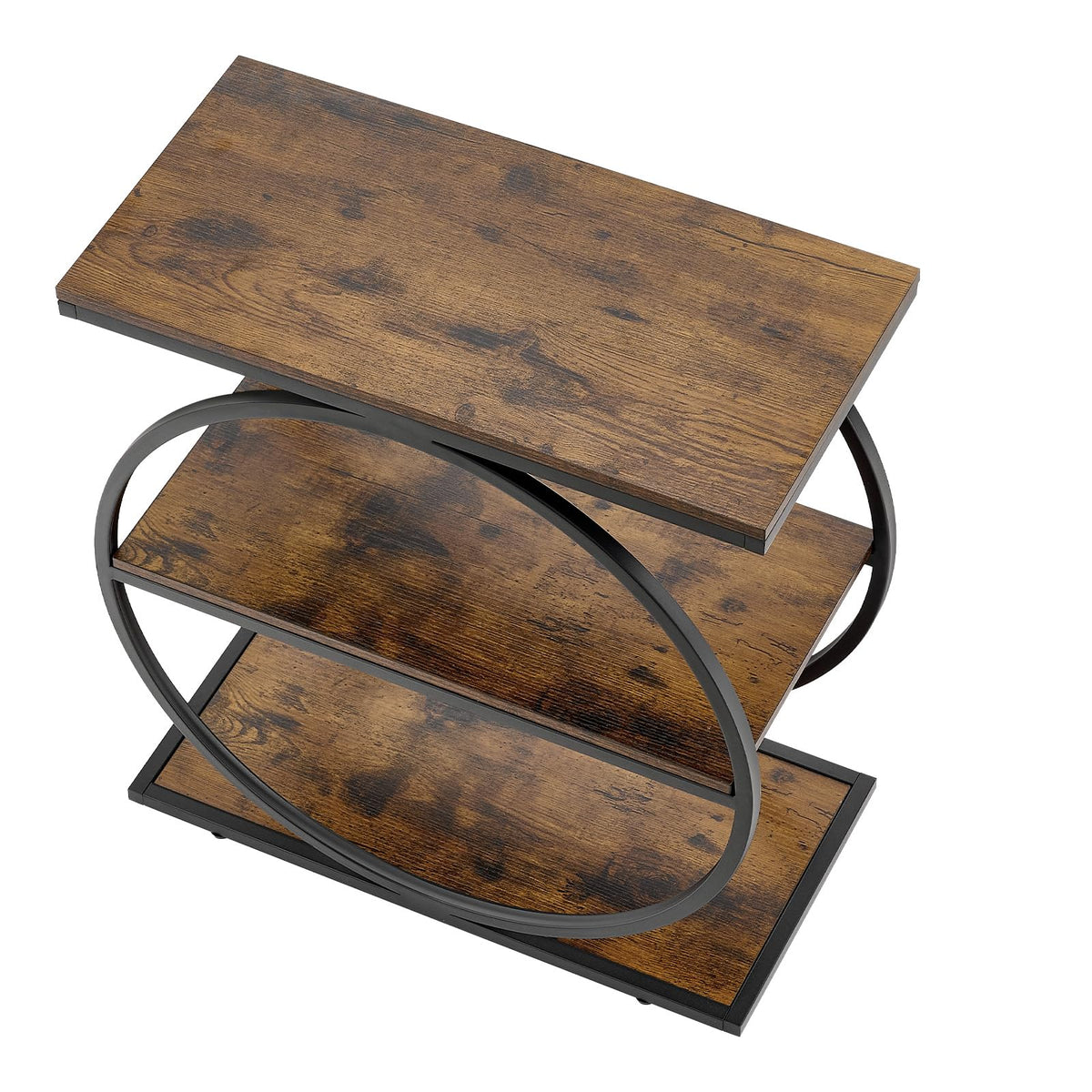 3-Tier Narrow Side Table with Open Storage Shelves Q5282