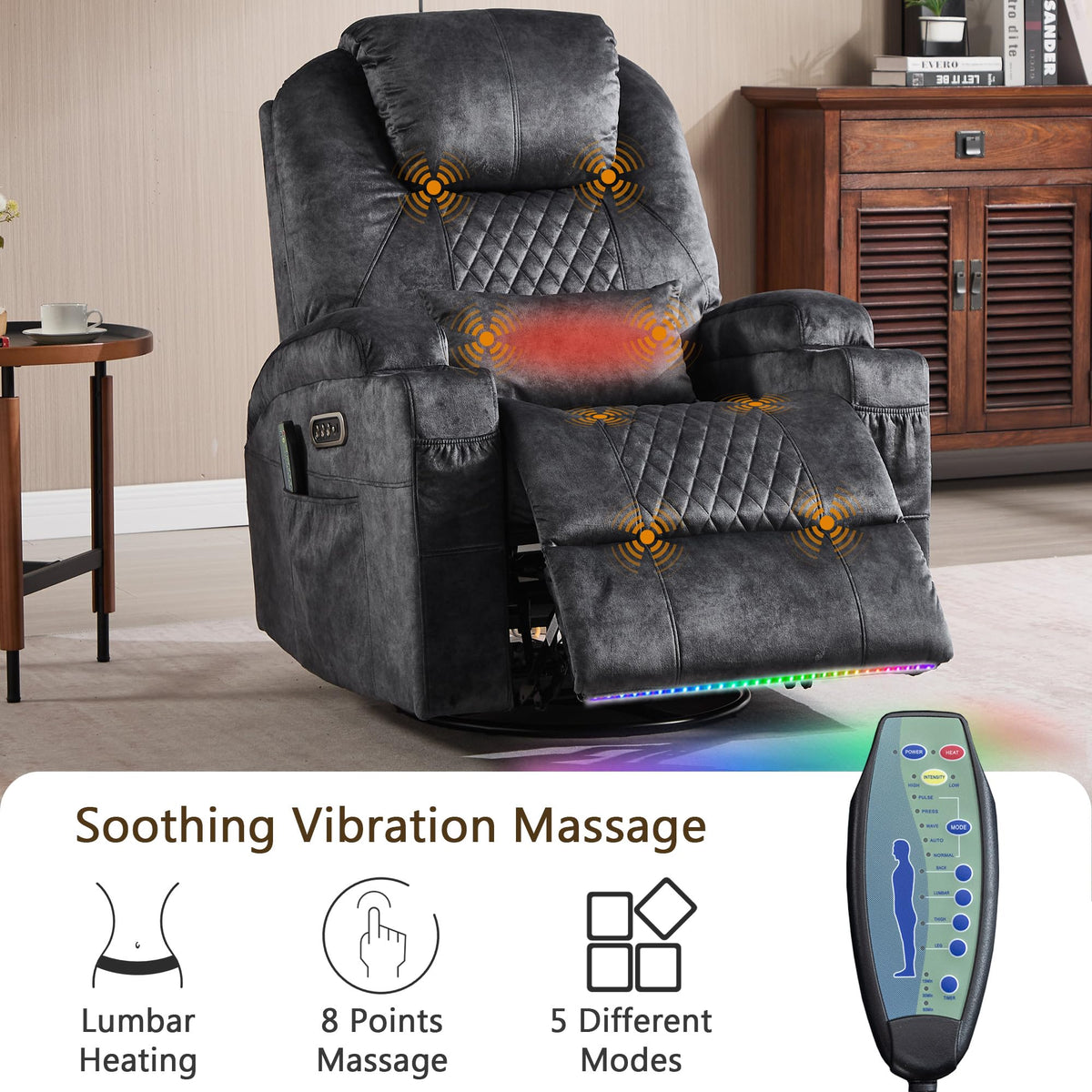 Power Swivel Rocker Recliner Chair V7146